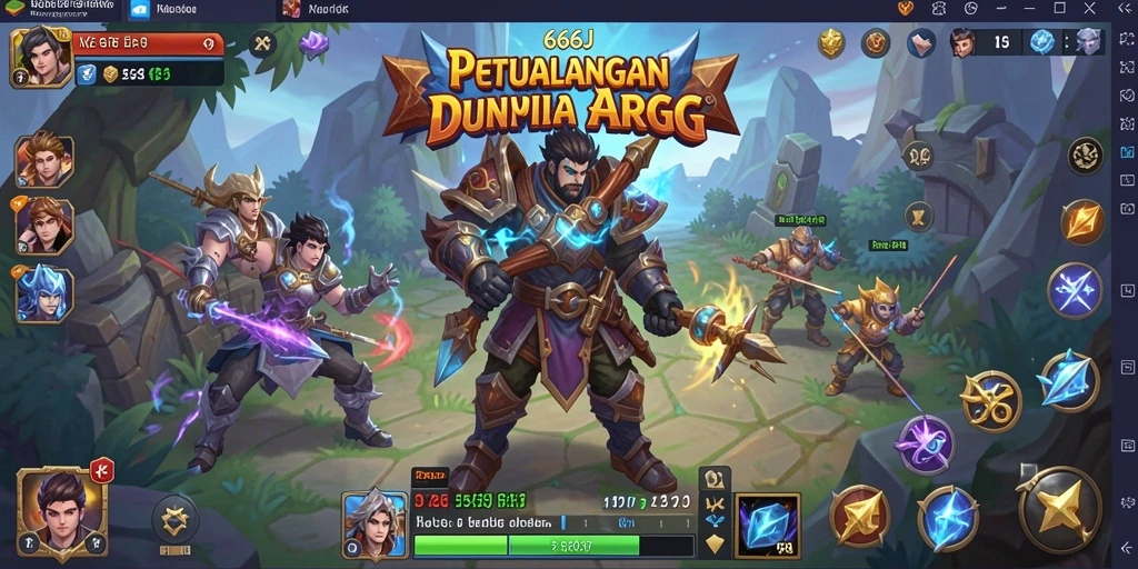 Tangkapan layar gameplay ARPG 666J yang mendebarkan dan penuh aksi.