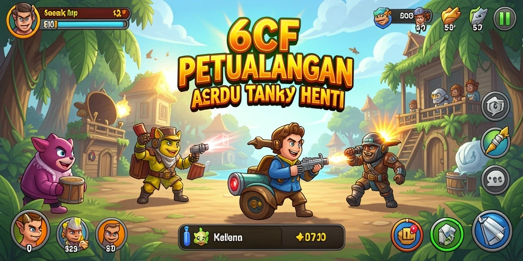 Tampilan gameplay seru dalam game Arcade 6CF.