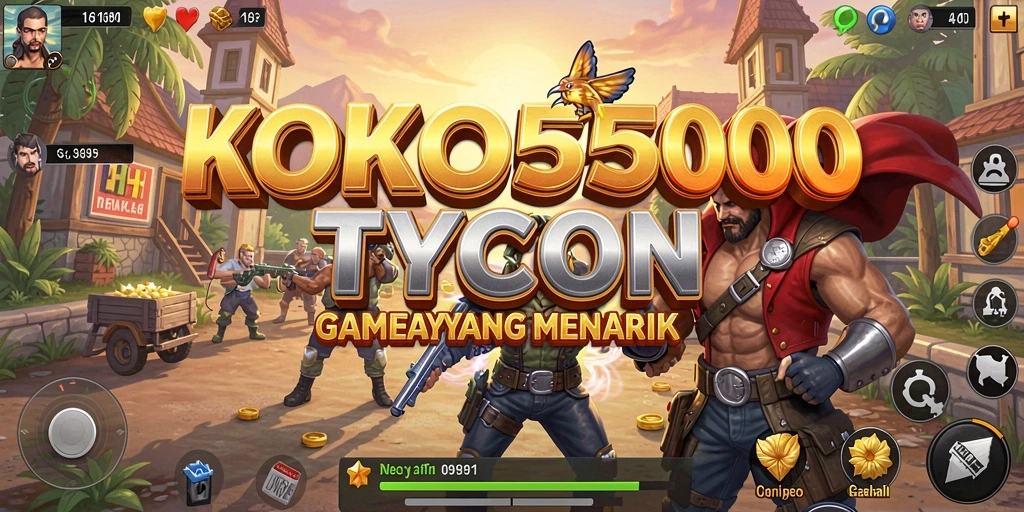 Screenshot gameplay KOKO5000 menampilkan manajemen bisnis yang seru.