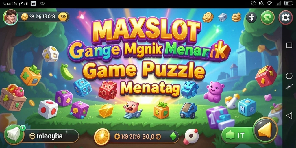 Tampilan gameplay MAXSLOT dengan tantangan puzzle menarik.