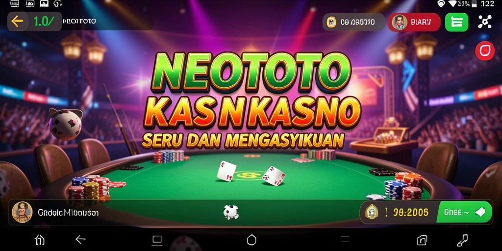 Tangkapan layar NEOTOTO menampilkan permainan Kasino yang mengasyikkan dan interaktif.