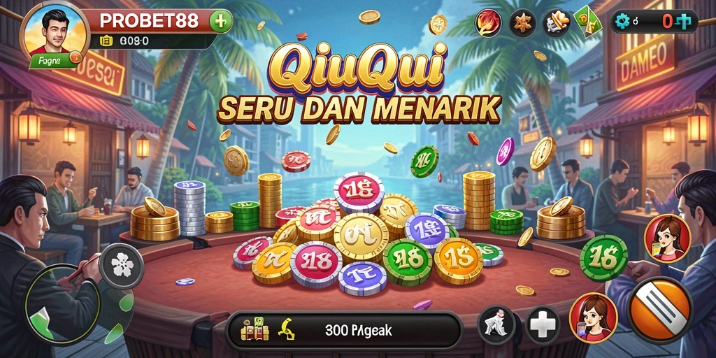 Screenshot gameplay QiuQiu PROBET88 yang seru dan kompetitif.