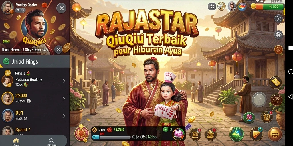 Gameplay seru QiuQiu di RAJASTAR dengan teman-teman.